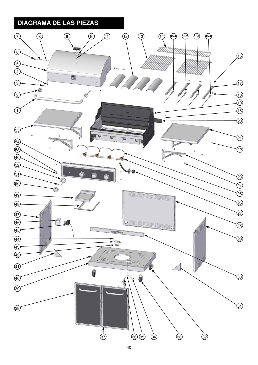 Kenmore 148.1615421 manual Diagrama DE LAS Piezas 