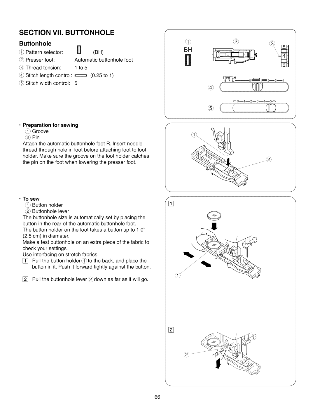 Kenmore 15718, 15218, 385.1 521 2, 15616 owner manual Buttonhole, Preparation for sewing iGroove 