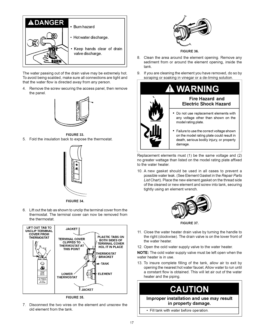 Kenmore 153.31242 manual ET,W =1t,i, Fire Hazard Electric Shock Hazard 