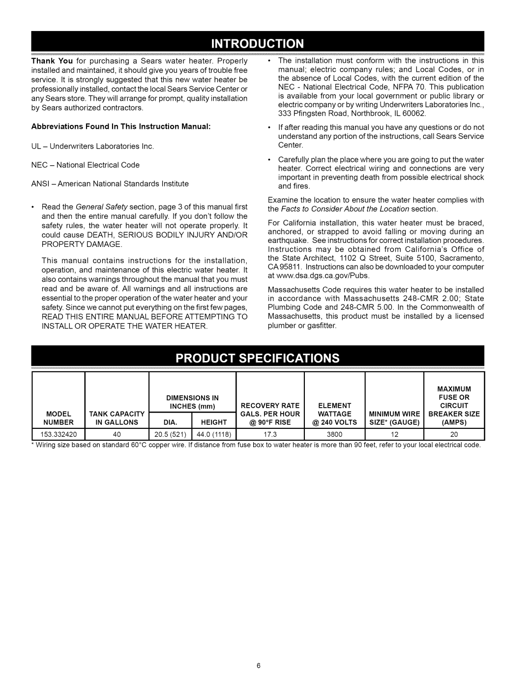 Kenmore 153.31242 manual BySearsauthorizedcontractors, ServiceItisstronglysuggestedthatthisnewwaterheaterbe 