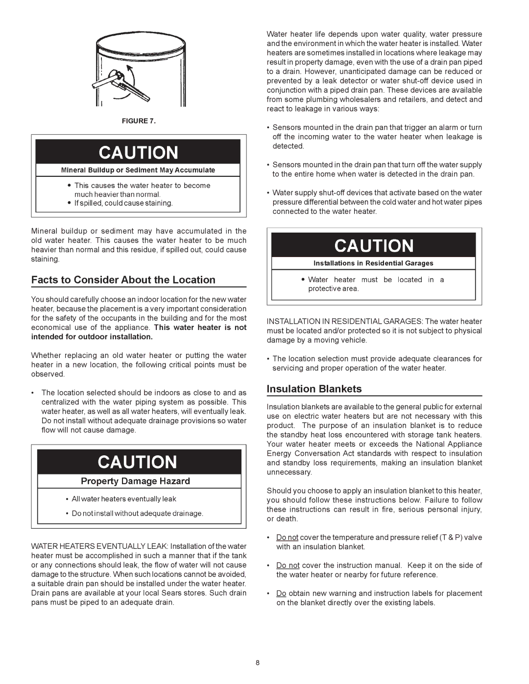 Kenmore 153.31604 owner manual Facts to Consider About the Location, Insulation Blankets 