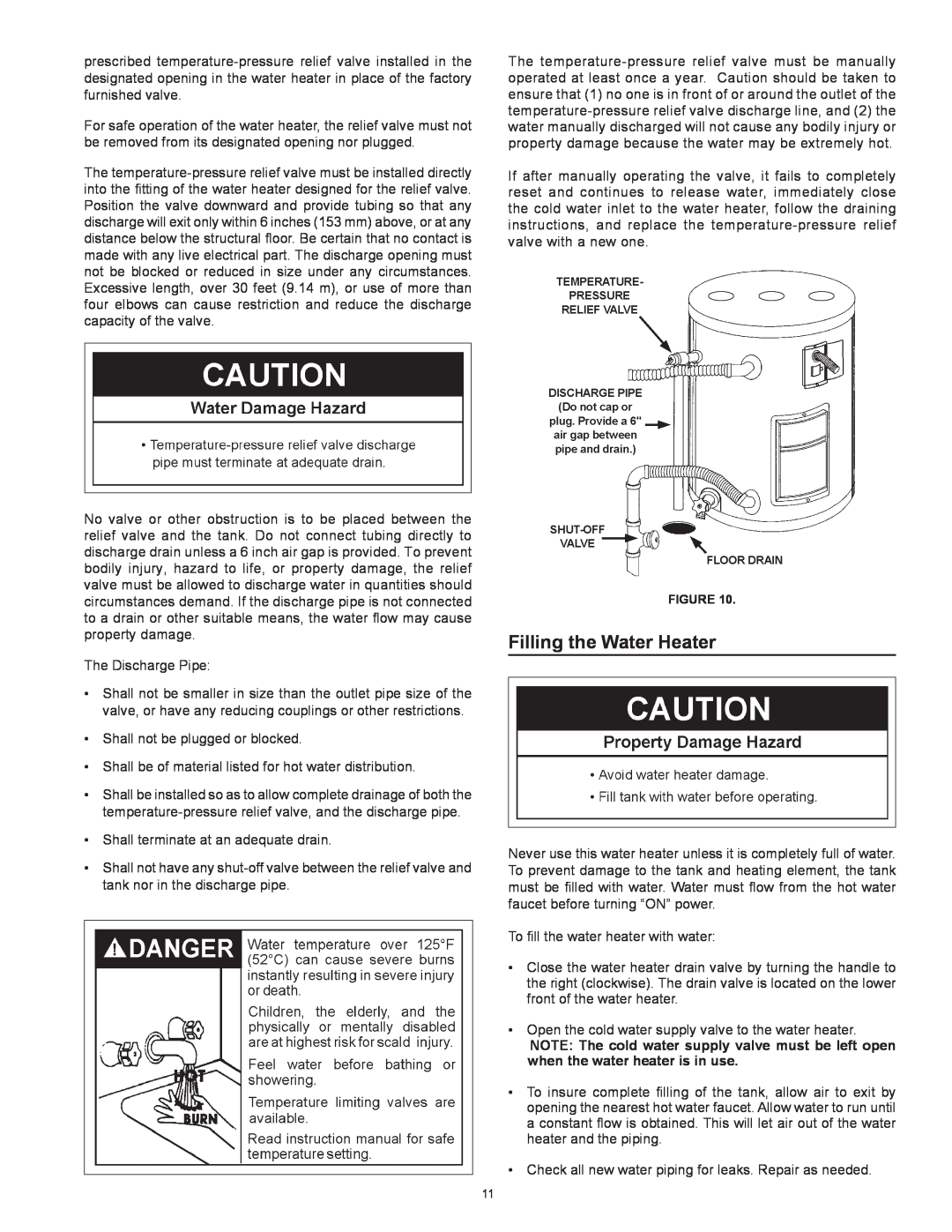 Kenmore 153.31604 owner manual Filling the Water Heater 