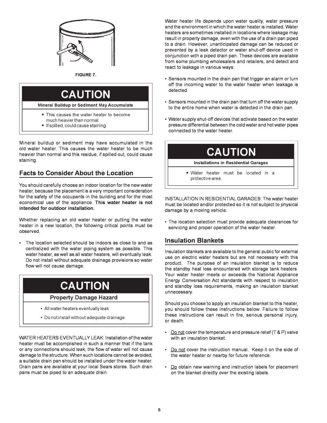 Kenmore 153.31604 owner manual Facts to Consider About the Location, Insulation Blankets 
