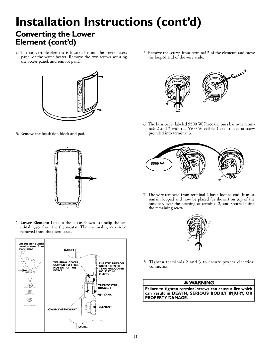 Kenmore 153.32666, 153.326761, 153.326561, 153.32686, 153.326361, 153.326461 Converting the Lower Element contd, JAeKETli 