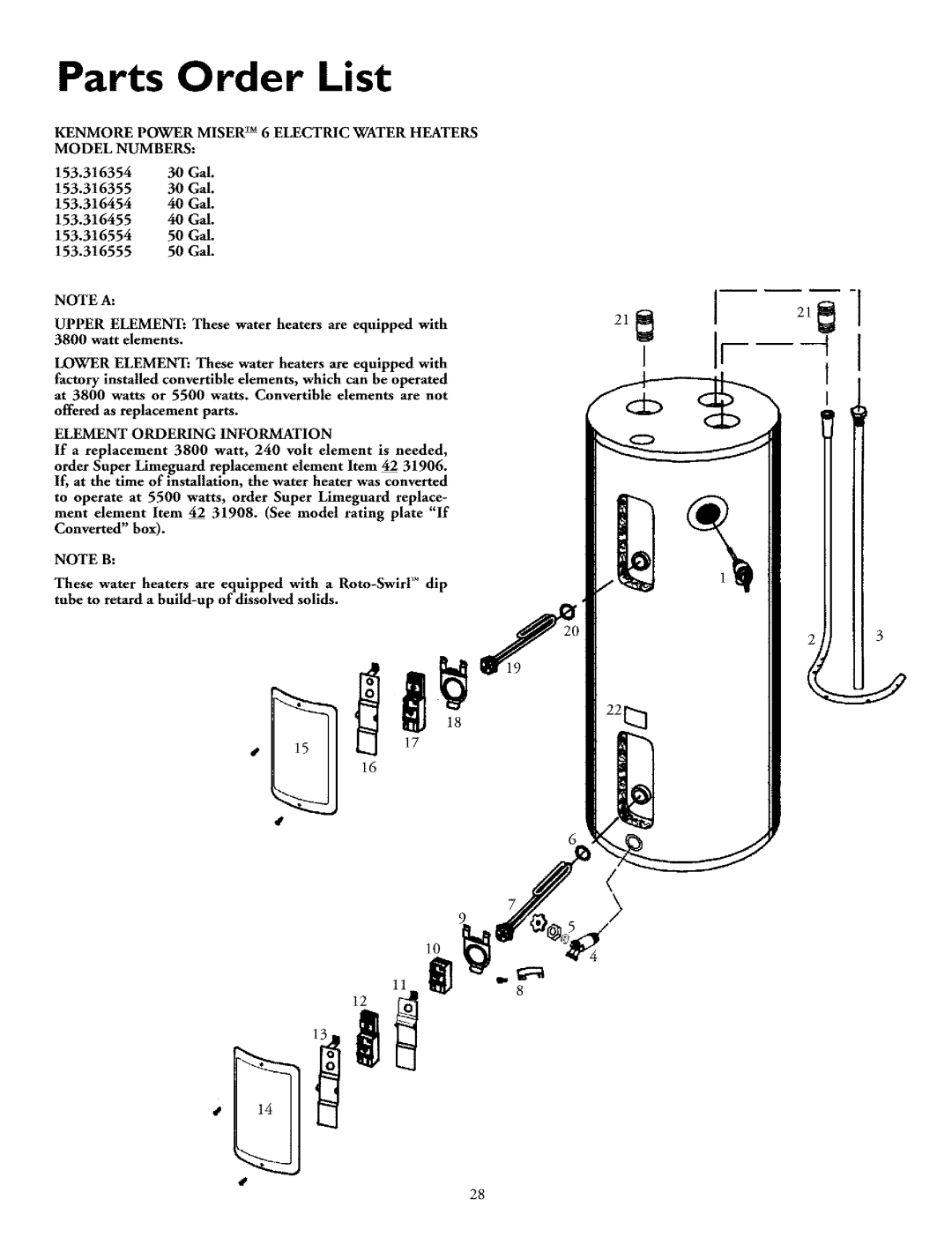 Kenmore 153.326761, 153.326561, 153.32686, 153.326361, 153.326461, 153.326661 Gal 153.31635530 Gal 153.31645440 Gal 