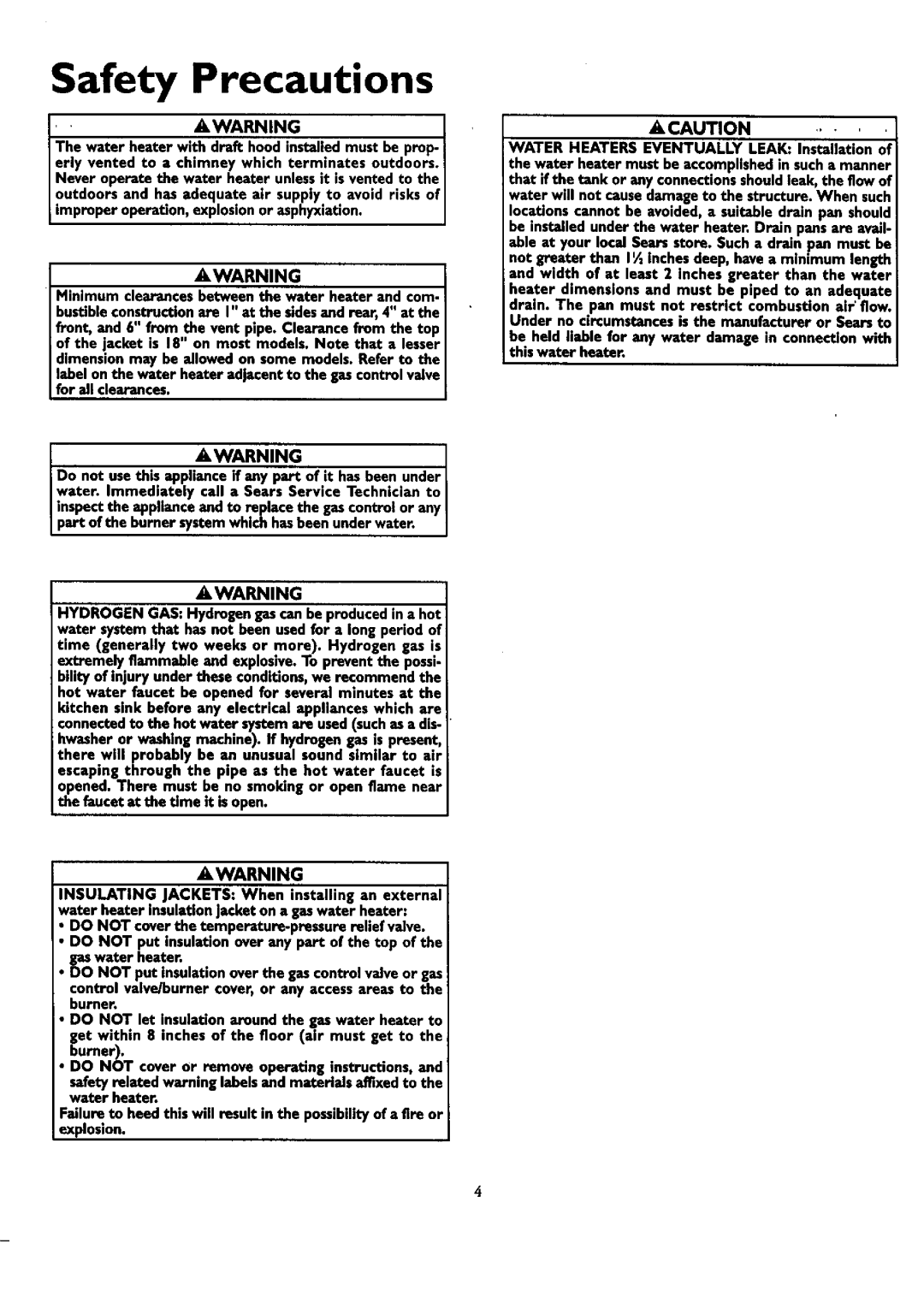 Kenmore 153.330401 owner manual Awarning, Acaution 