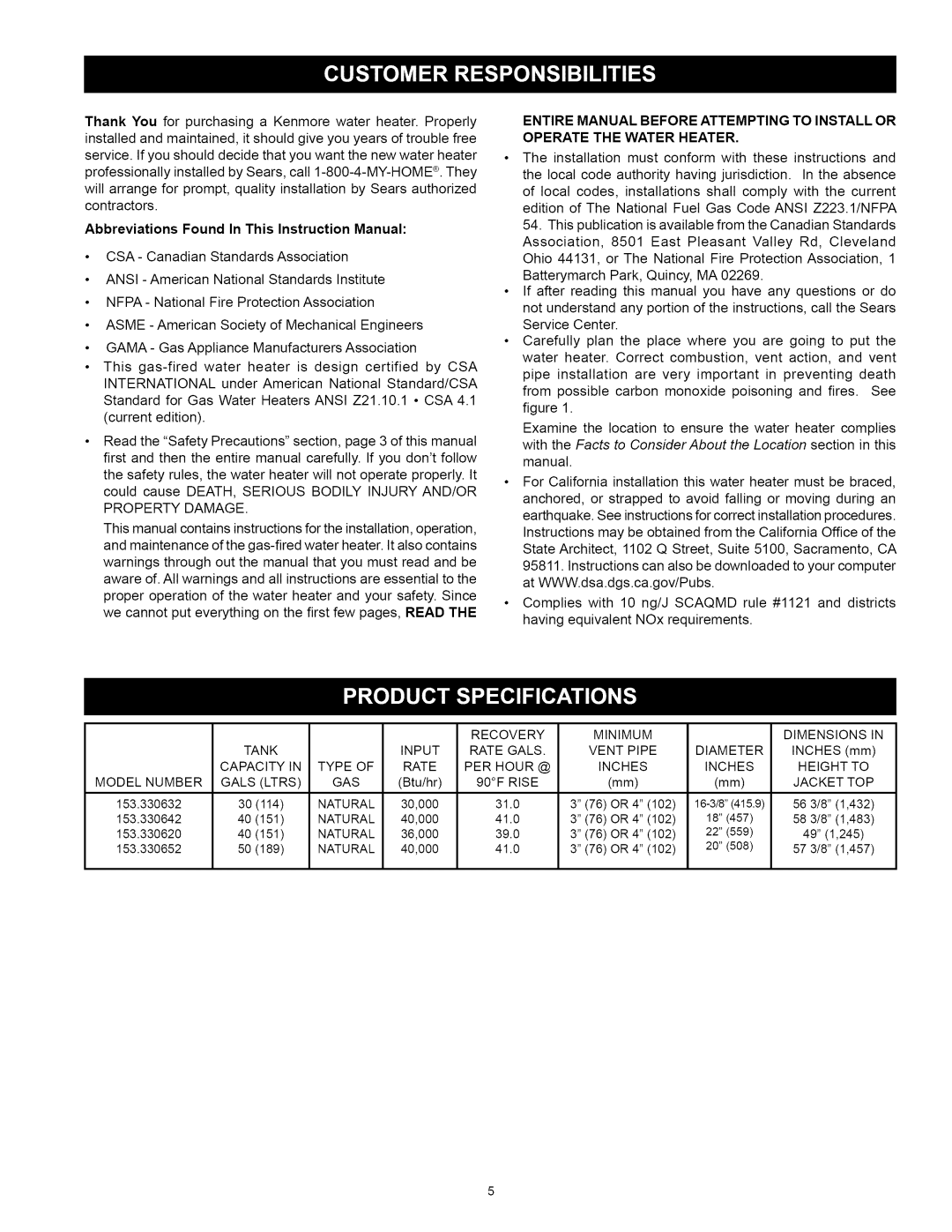 Kenmore 153.33062, 153.330652, 153.330632, 153.330642 owner manual 90F Rise Jacket TOP 