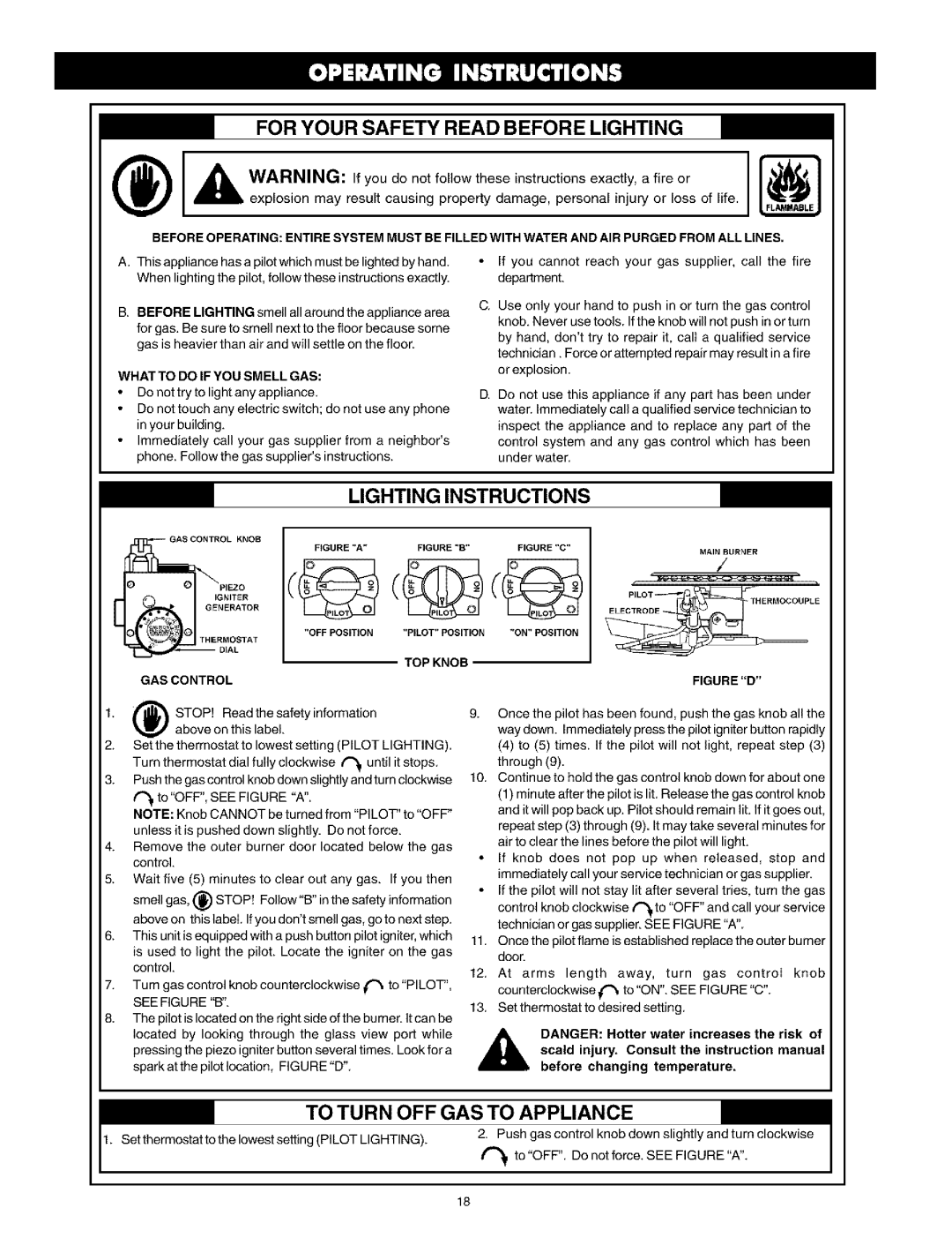 Kenmore 153.331514 HA, 153.331413 HA, 153.331543 owner manual What to do if YOU Smell GAS, Topknob GAS Control 