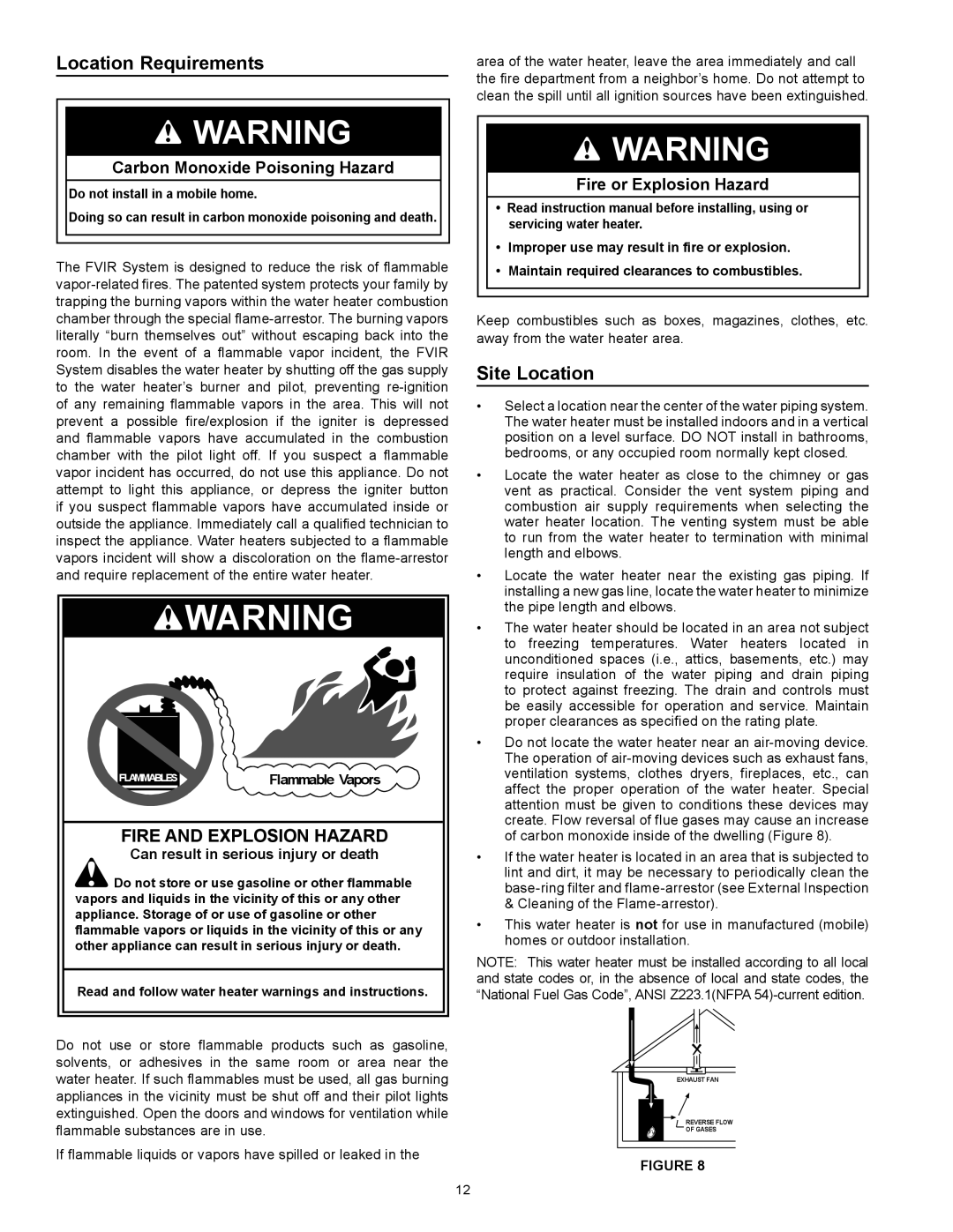 Kenmore 153.331572 owner manual Location Requirements, Site Location 