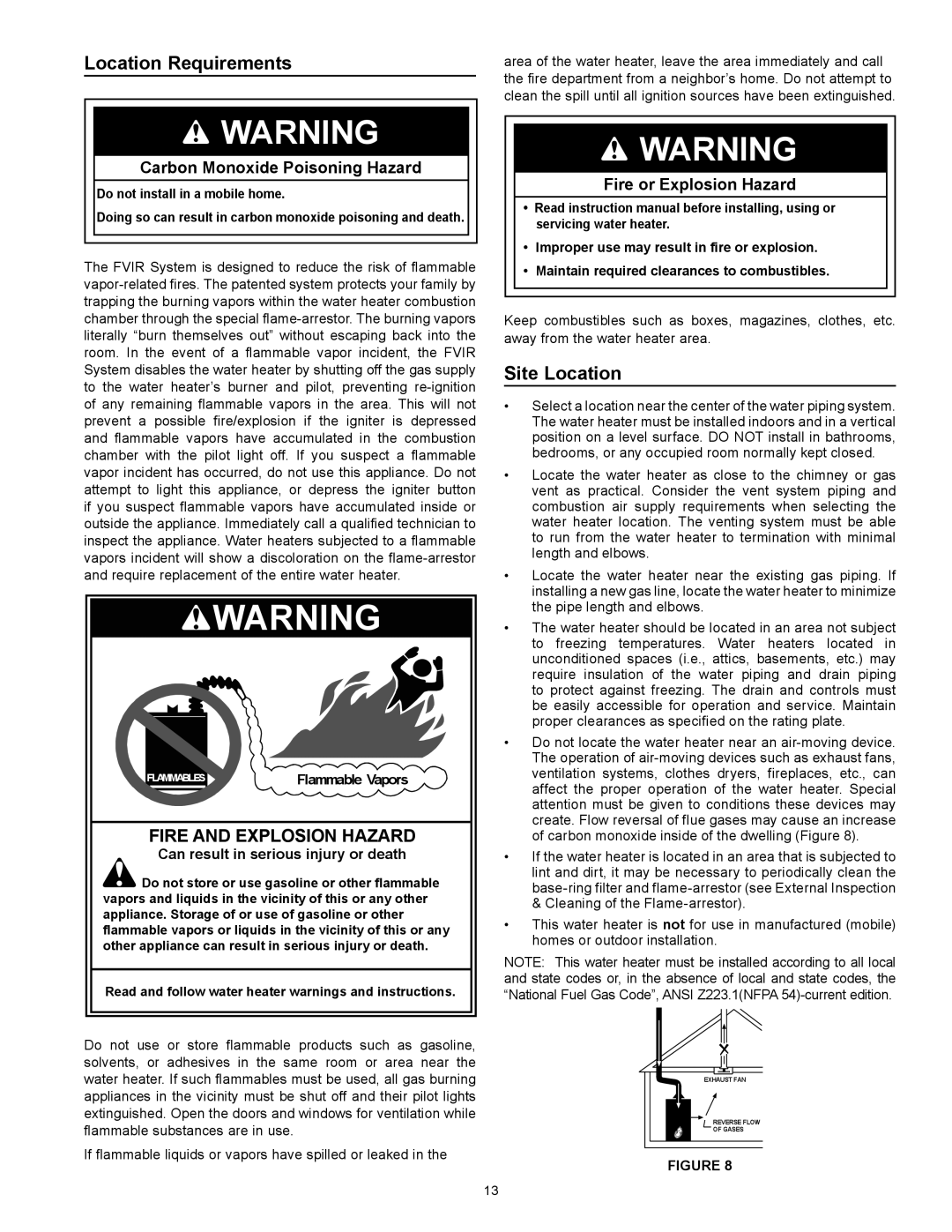 Kenmore 153.332.410 manual Location Requirements, Site Location 