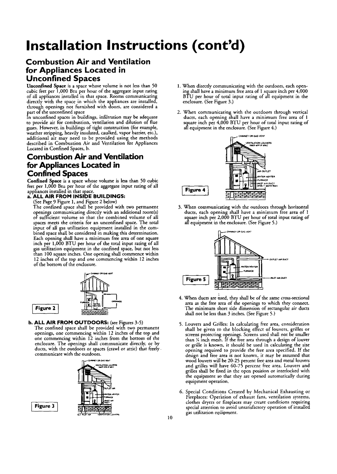 Kenmore 153.332462, 153.332362, 153.332418, 153.332318, 153.332562 owner manual Contd, ALL AIR from Inside Buildings 