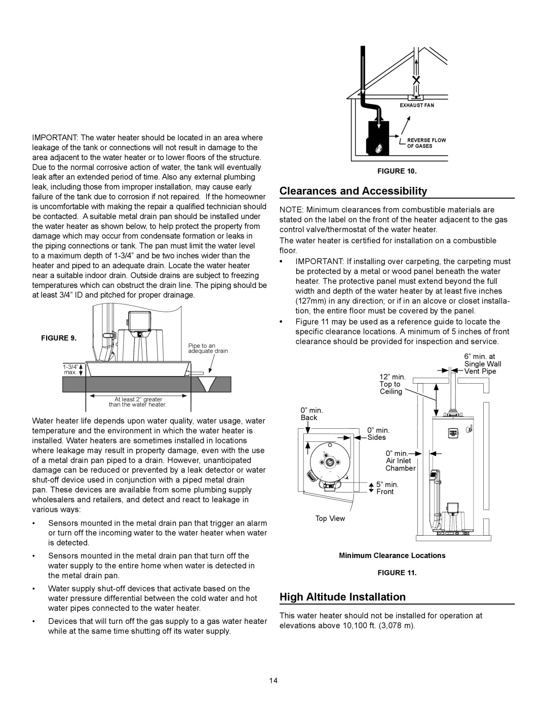 Kenmore 153.33264, 153.33262 manual Clearances and Accessibility, High Altitude Installation 