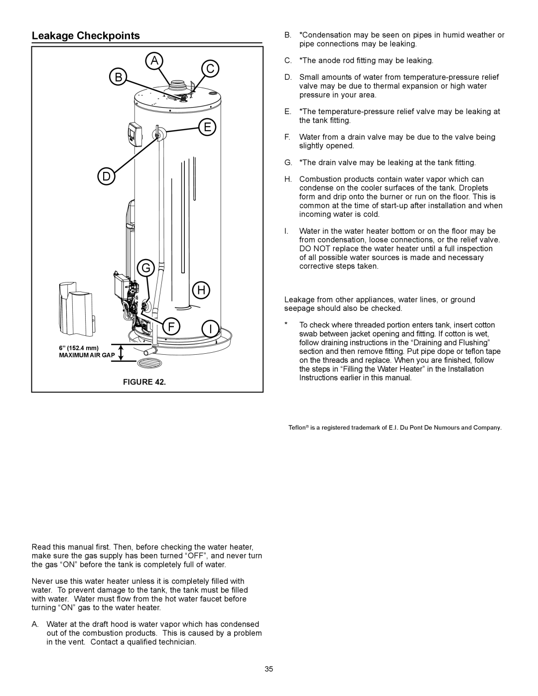 Kenmore 153.33262, 153.33264 manual Leakage Checkpoints 