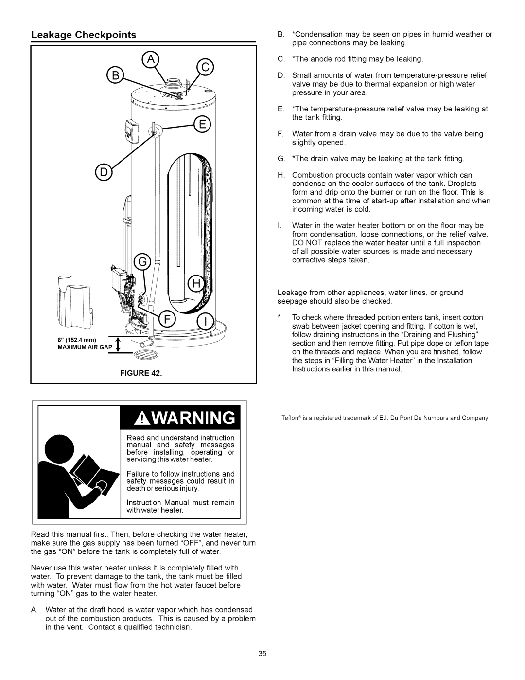 Kenmore 153.33262, 153.33264 manual Leakage Checkpoints 