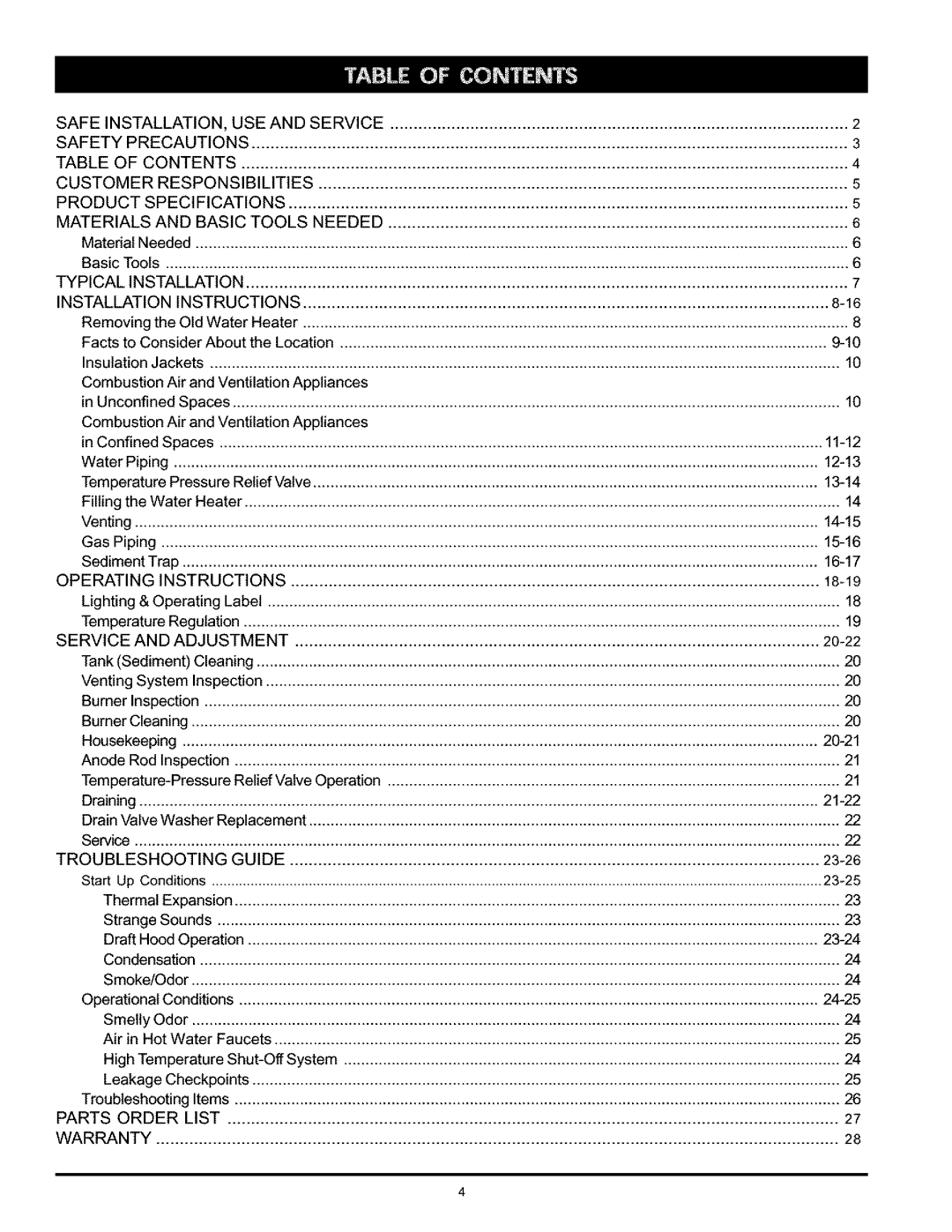 Kenmore 153.333315 HA Matedal Needed Basic, 11-12, Water Piping 12-13 Temperature, 14-15, Gas Piping 15-16, 16-17, 18-19 