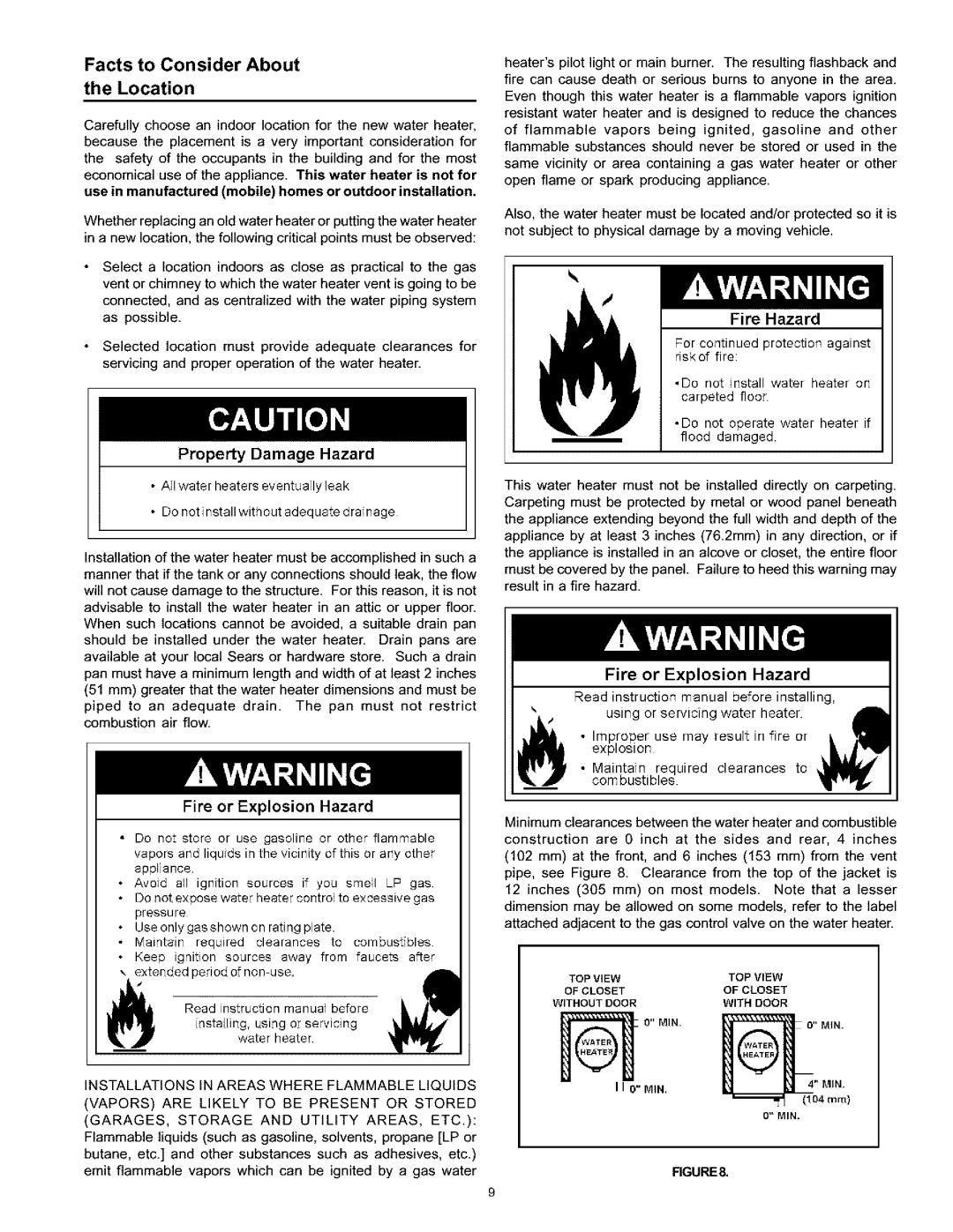 Kenmore 153.333315 HA, 153.333345, 153.333545, 153.333415 HA, 153.333445 Facts to Consider About Location, Fire Hazard 