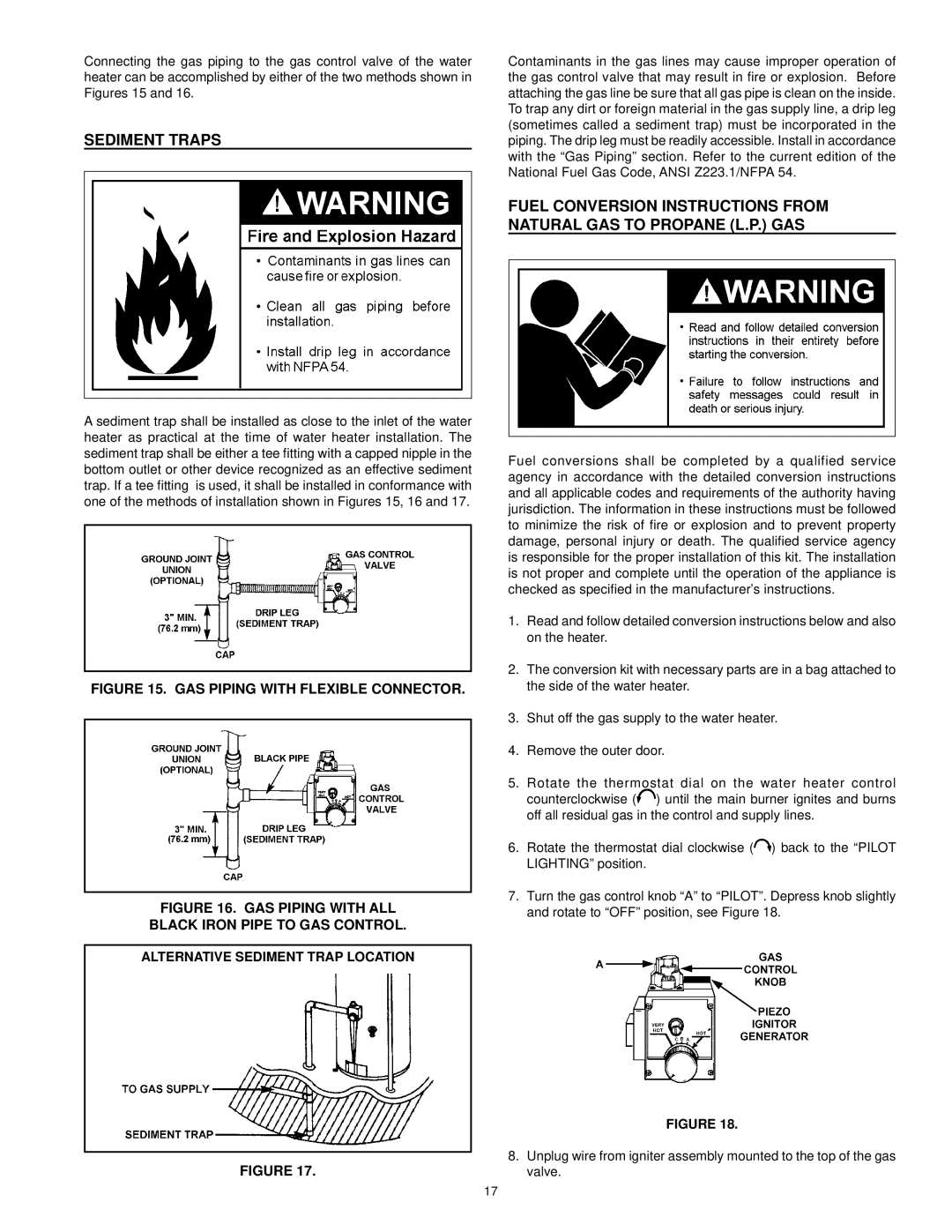 Kenmore 153.33385 owner manual Sediment Traps, Alternative Sediment Trap Location 