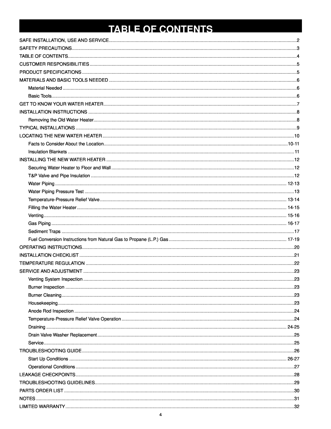 Kenmore 153.33385 owner manual Table Of Contents 