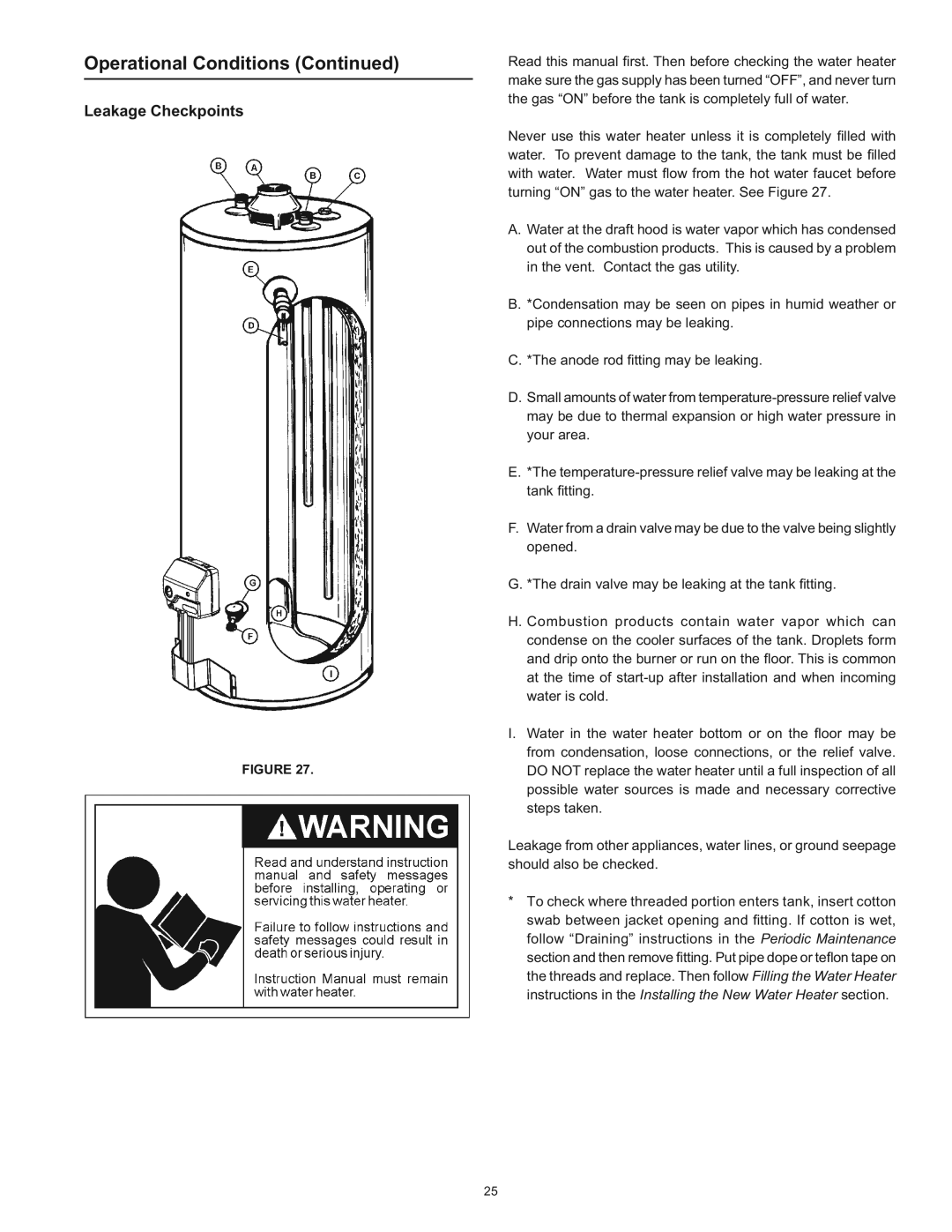 Kenmore 153.33443, 153.33453 owner manual Leakage Checkpoints 