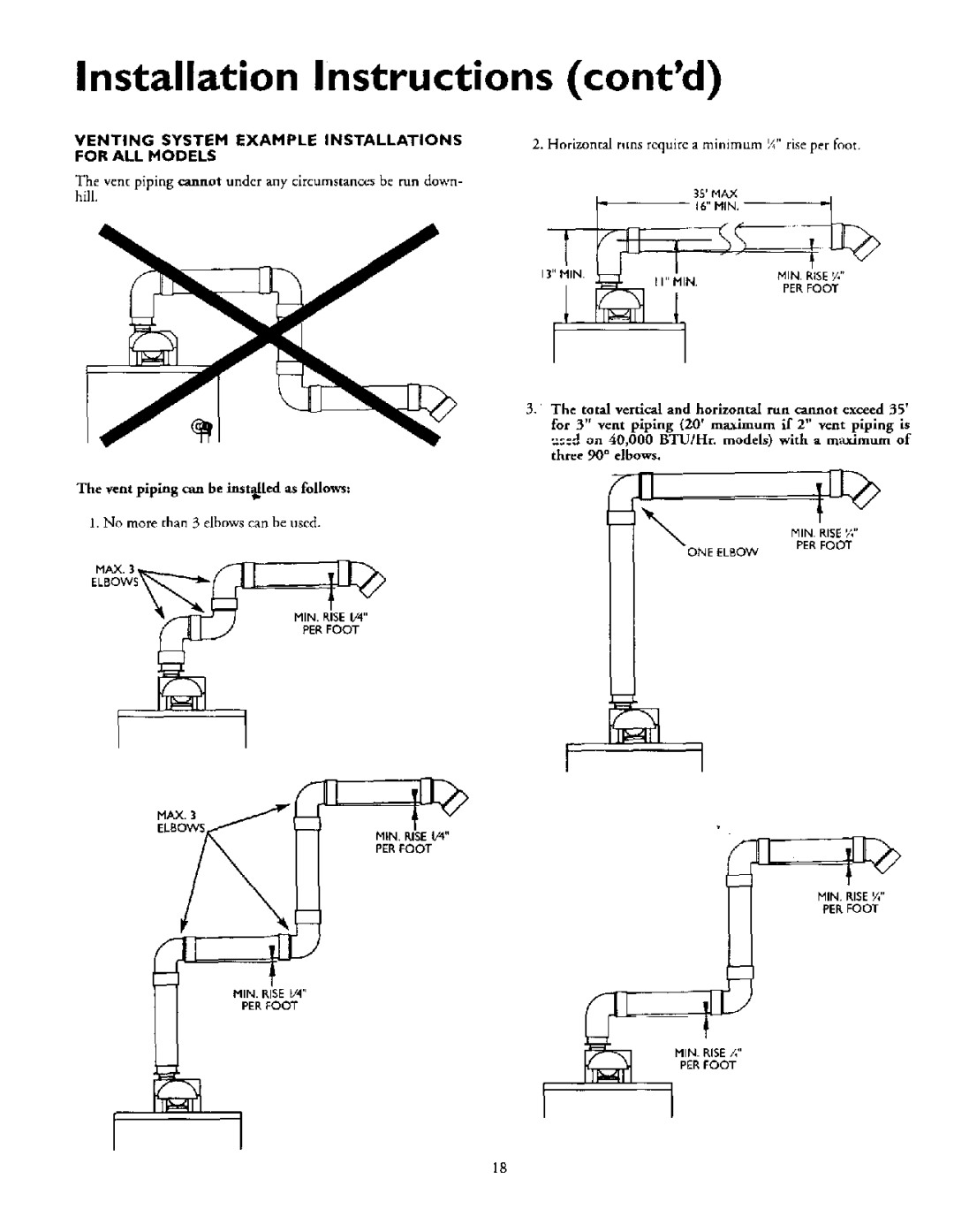 Kenmore 153.335943, 153.335863, 153.335846, 153.335963 owner manual Venting System Example Installations for ALL Models 