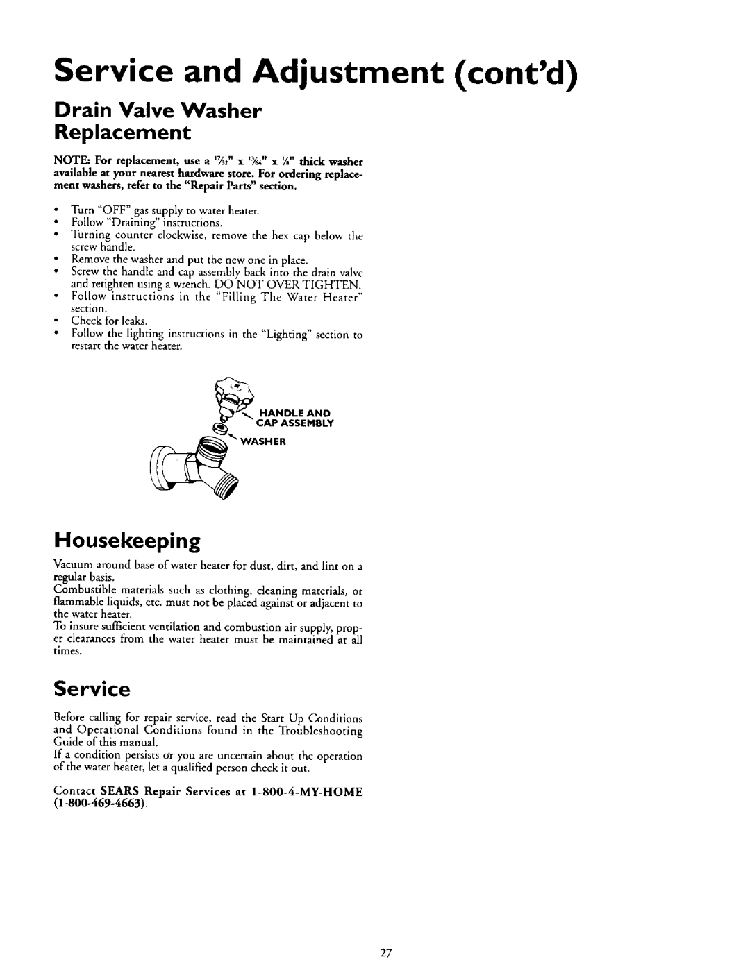 Kenmore 153.335962, 153.335942, 153.335845, 153.335862, 153.335916 Drain Valve Washer Replacement, Housekeeping, Service 