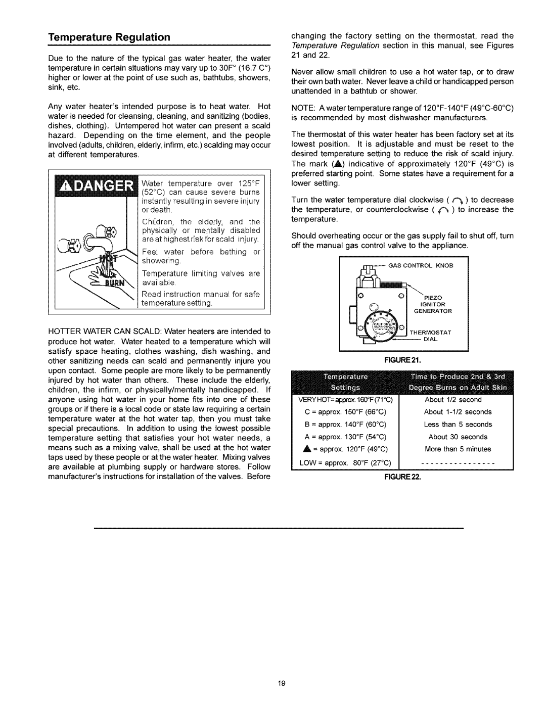 Kenmore 153.33616 owner manual Temperature Regulation 