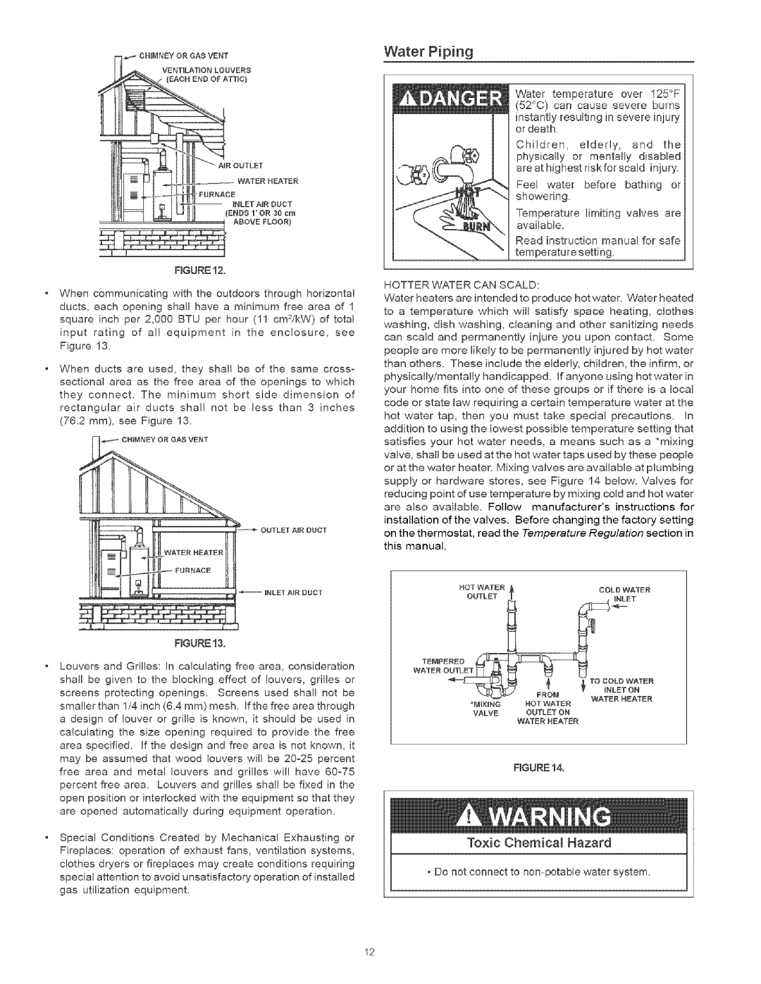 Kenmore 153336862, 153.336262, 153336762, 153336566, 153.336962, 153336466 Toxic Chemical Hazard, Hotter Water can Scald 