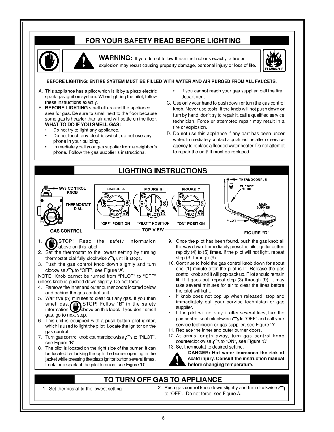 Kenmore 153.338003, 153.338073 owner manual For Your Safety Read Before Lighting 