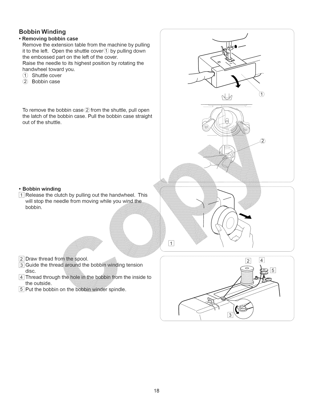 Kenmore 15358 owner manual Bobbin Winding 