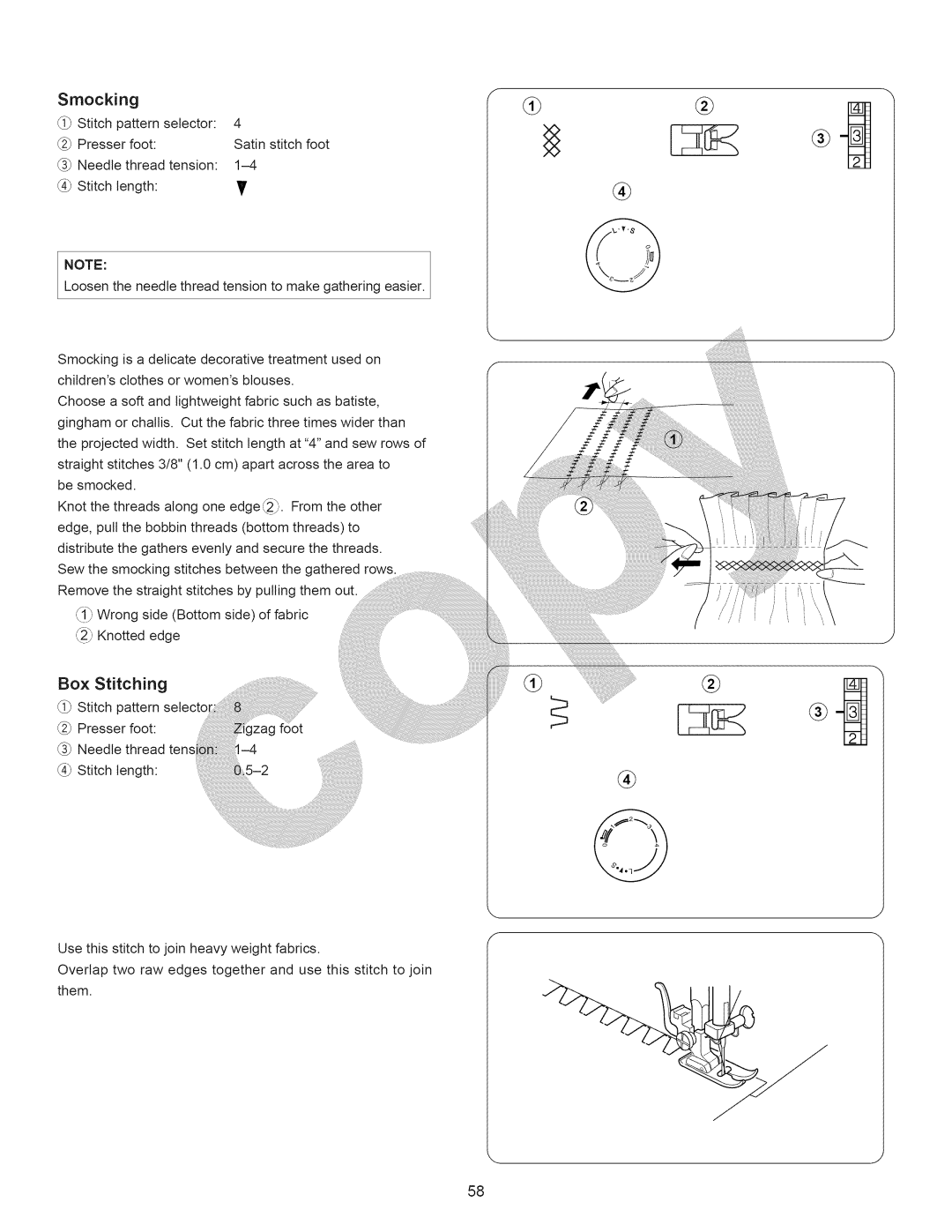 Kenmore 15358 owner manual Satin stitch foot 