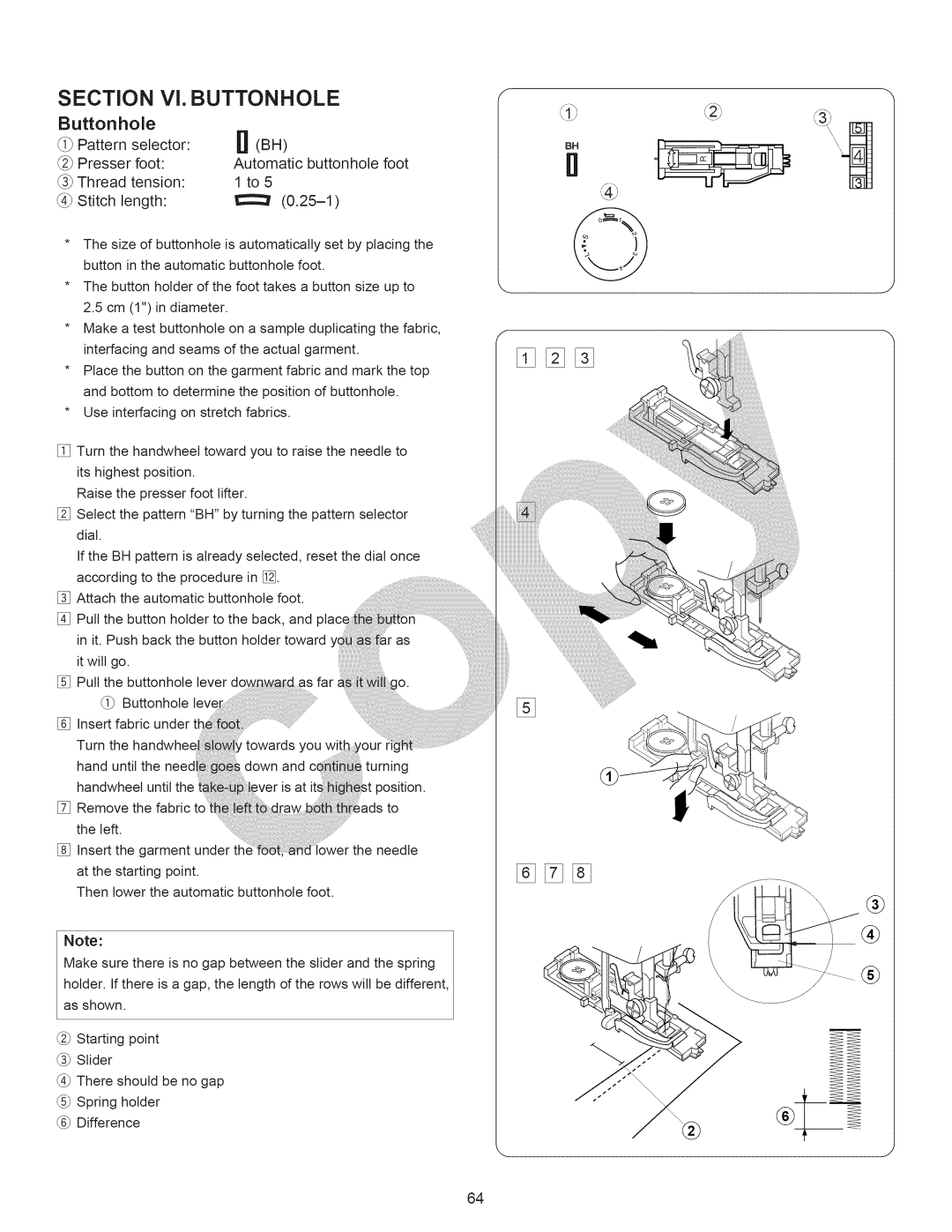 Kenmore 15358 owner manual Buttonhole, To5, 25-1 