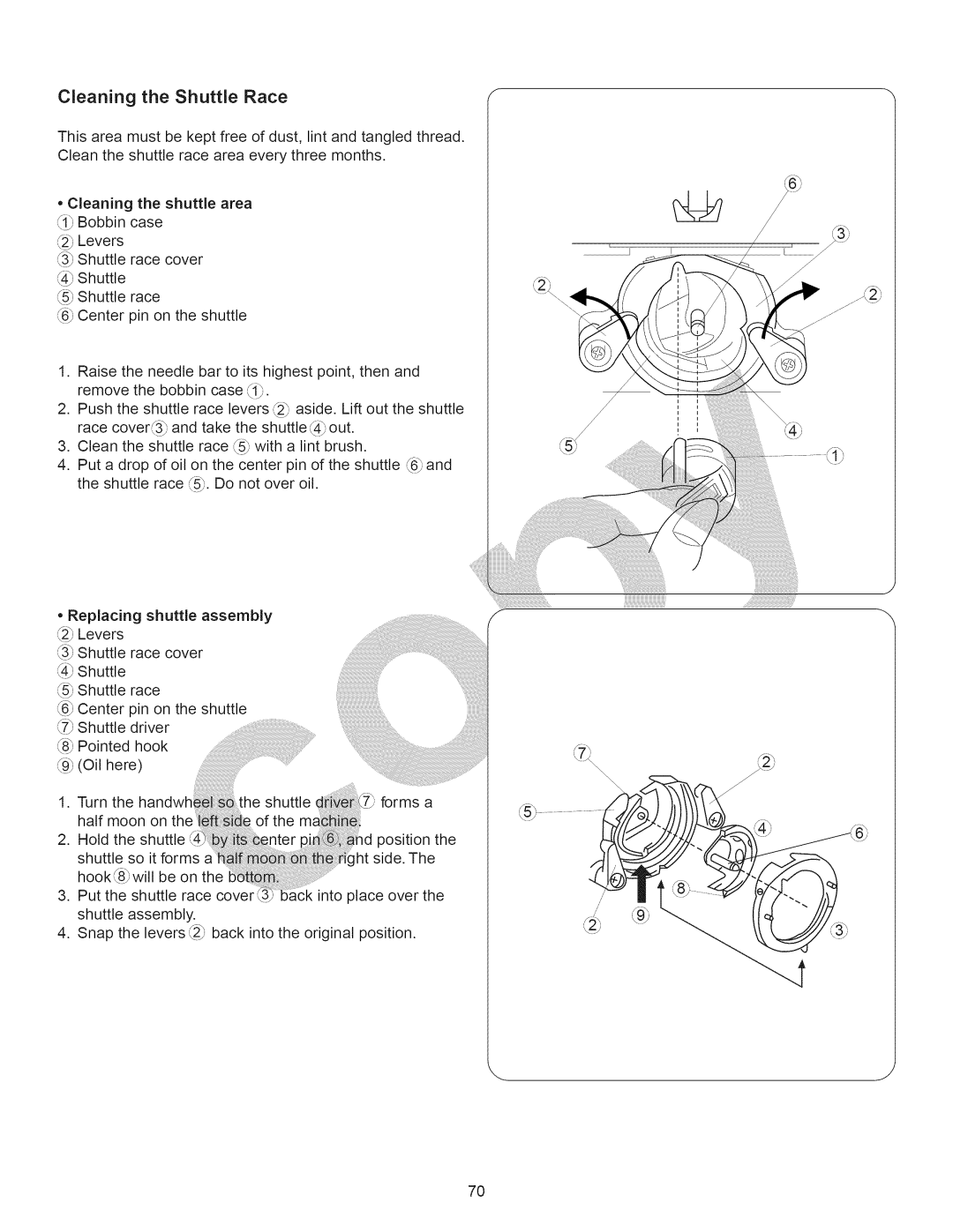 Kenmore 15358 owner manual Cleaning the Shuttle Race, Driver 