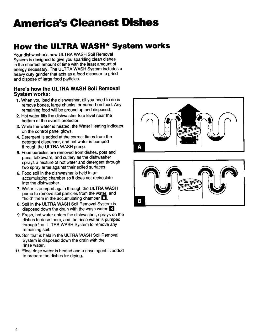 Kenmore 16791, 16795, 15795, 15791, 15798, 16798 manual Americas Cleanest Dishes, How the Ultra WASH* System works 