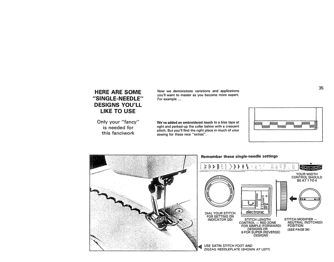 Kenmore 1791 manual Here are Some SINGLE-NEEDLE Designs Youll Like to USE, Only your fancy is needed for This fanciwork 