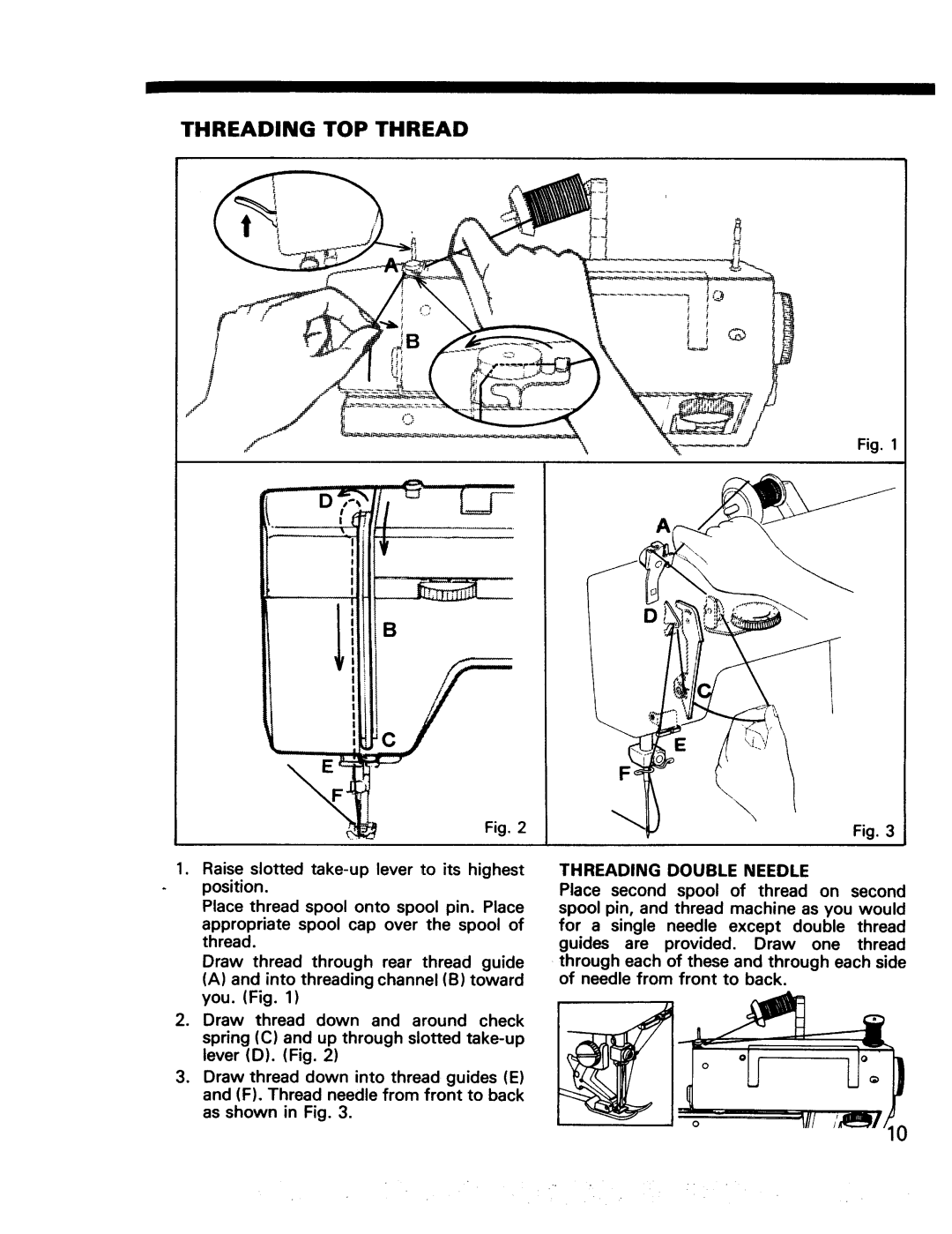 Kenmore 17922, 17920 manual Threading TOP Thread, Threading Double Needle 