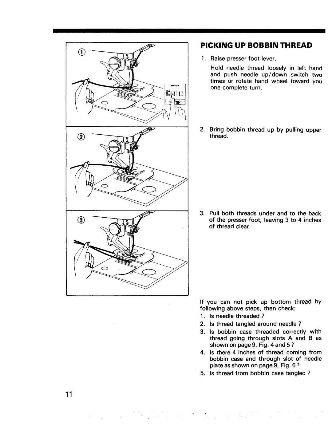 Kenmore 17920, 17922 manual Picking UP Bobbin Thread 