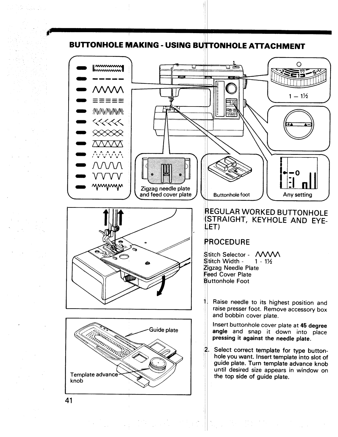 Kenmore 17920, 17922 manual Buttonhole MAKING-USING, BU Tonhole Attachment 