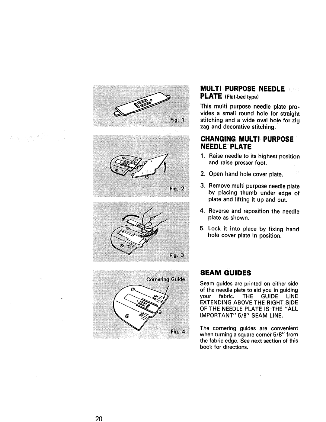 Kenmore 1625, 1940, 1941, 1641, 1430, 1431 manual Changingmulti Purpose Needle Plate, Multi Purpose Needle 