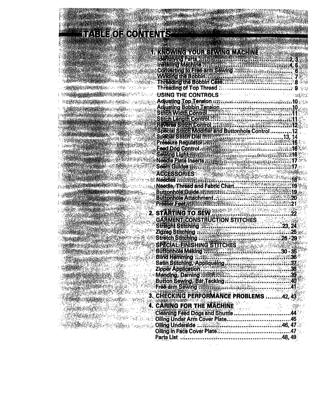 Kenmore 1357, 1947, 1660 manual Parts List 