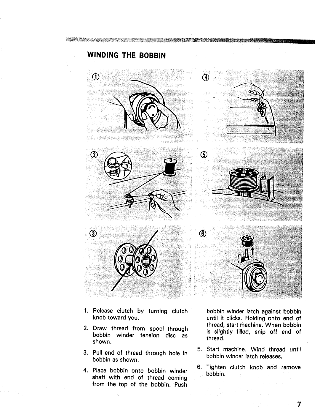 Kenmore 1357, 1947, 1660 manual Winding the Bobbin 