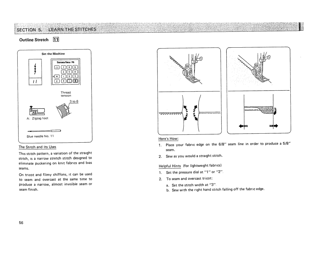 Kenmore 19501 manual GQit, Outline Stretch 