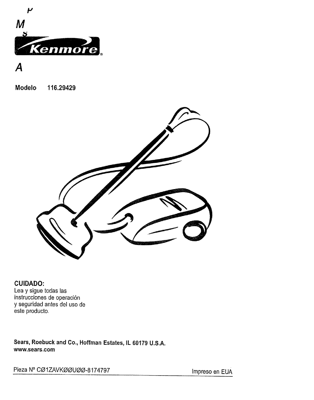 Kenmore 1T6.29429 manual Modelo 