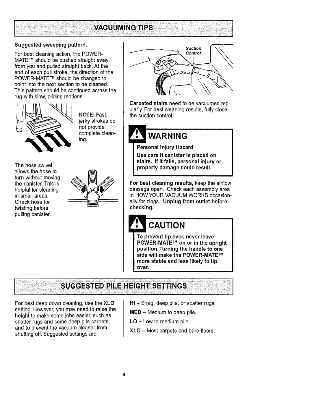 Kenmore 1T6.29429 manual Forbestcleaningaction,thePOWER 