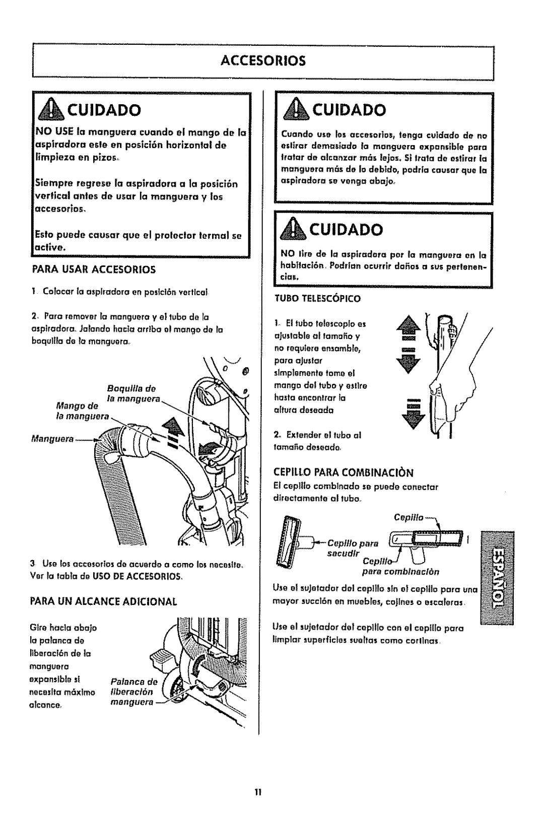 Kenmore 1T6.31100 manual Baqutl/a de Mango de, Palanca, Flberect6n 