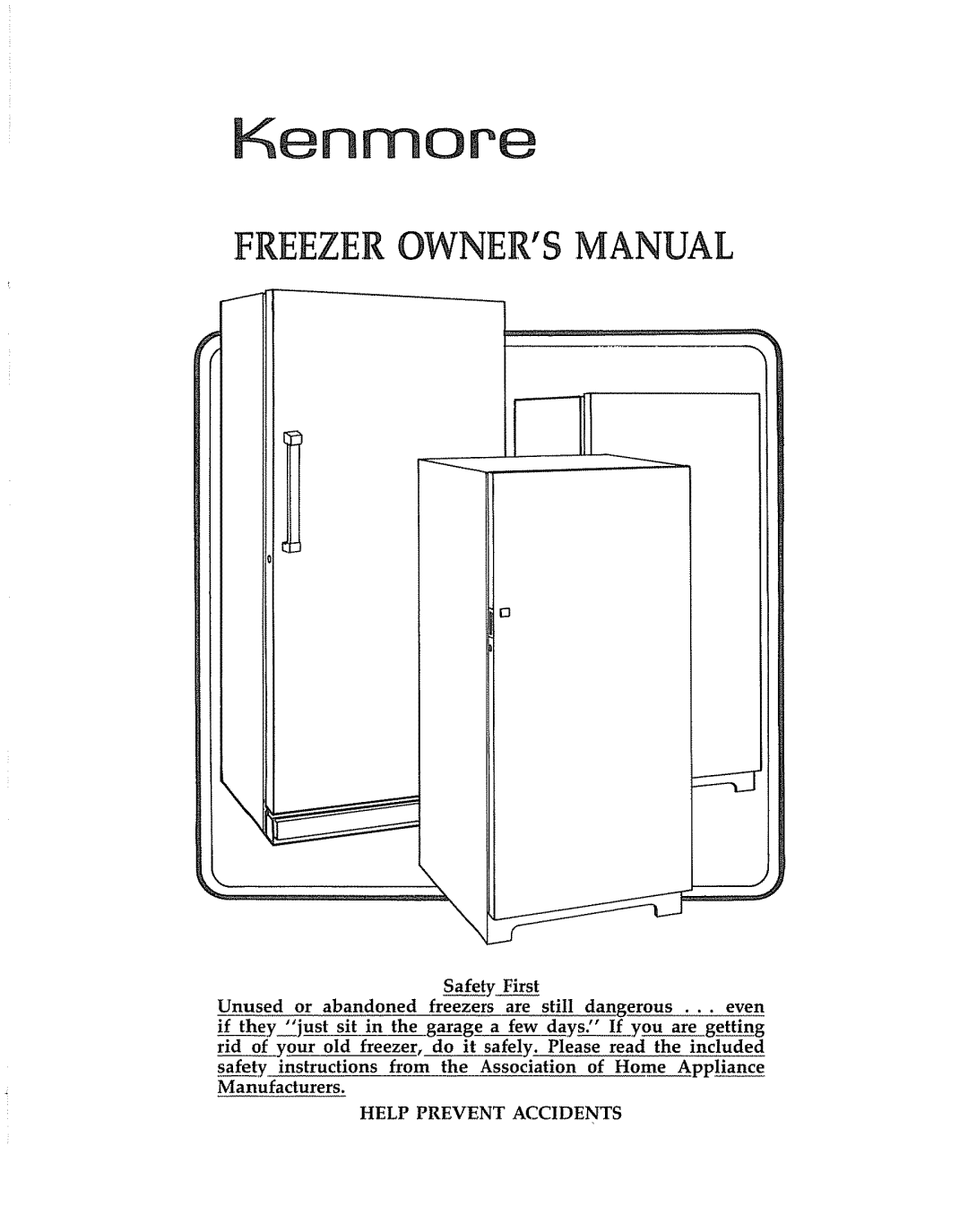 Kenmore 20938 owner manual Kenmore, Help Prevent Accidents 