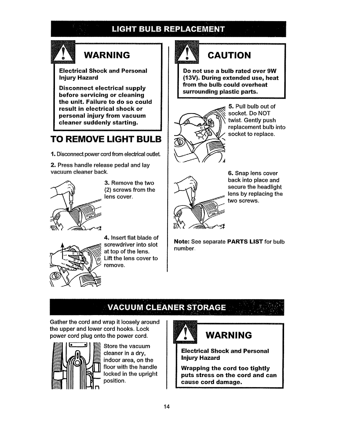 Kenmore 216.31701, 216.3701 owner manual Remove the two 