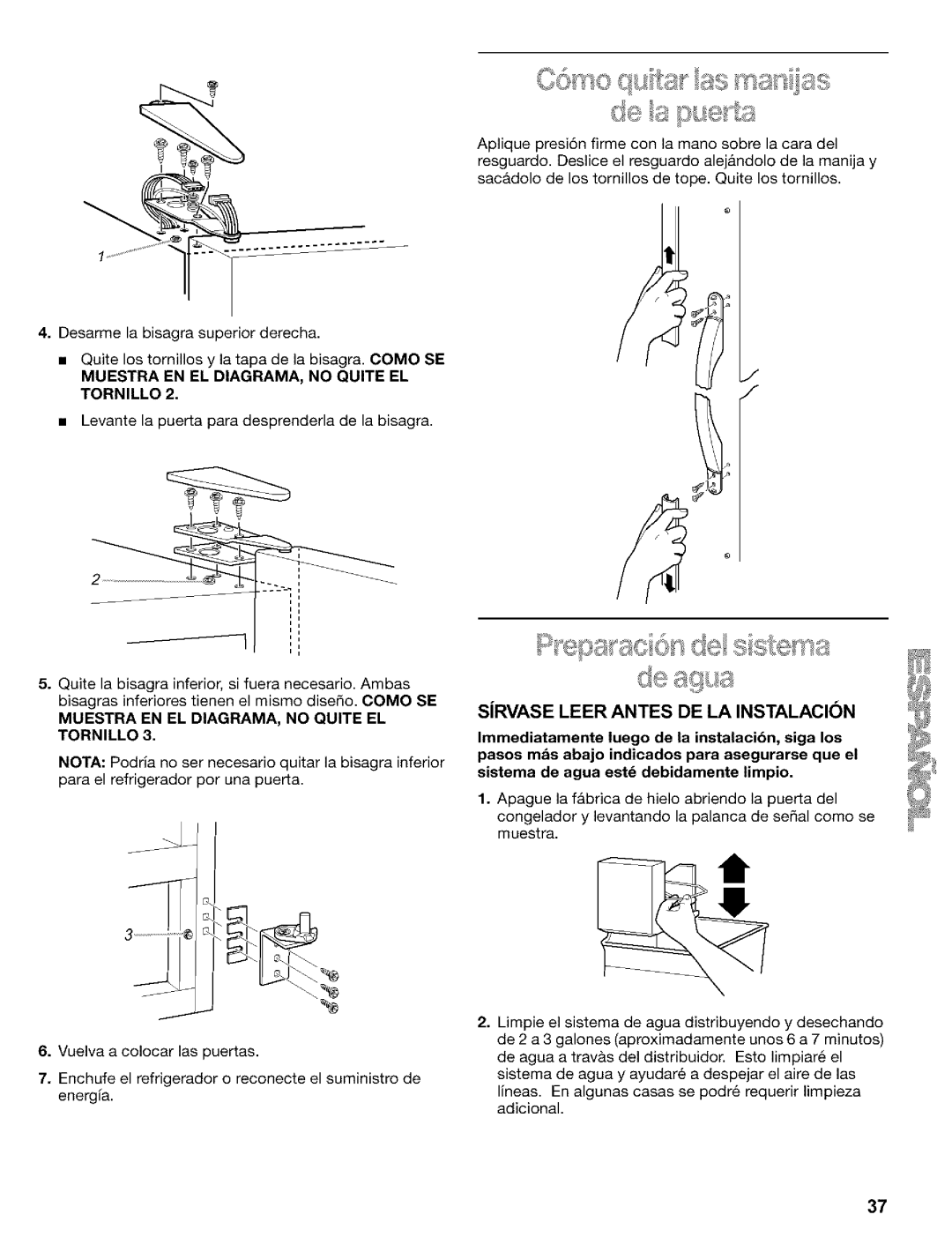 Kenmore Refrigerator, 2200128 manual 8S B a, Muestra EN EL DIAGRAMA, no Quite EL Tornillo 