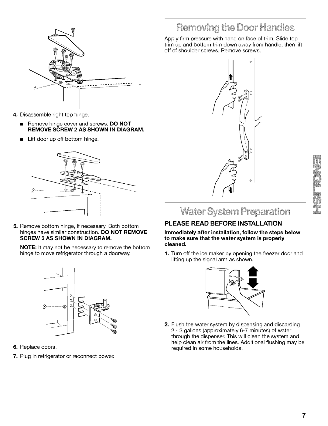 Kenmore Refrigerator, 2200128 manual Please Read Before Installation, Remove Screw 2 AS Shown in Diagram 