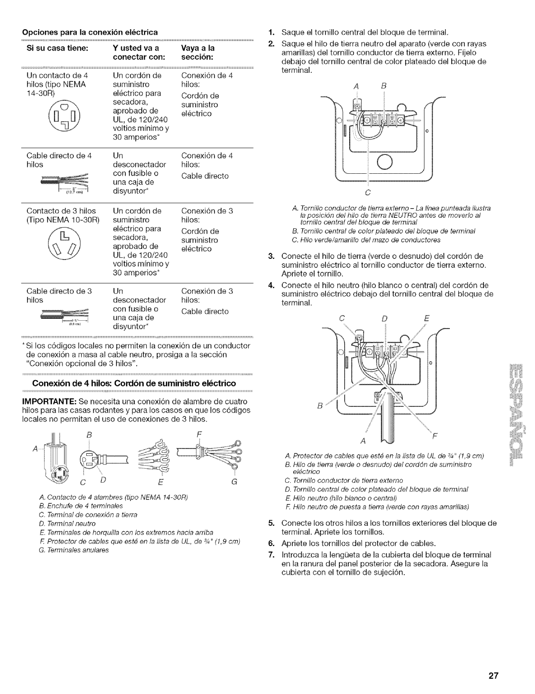 Kenmore 240-Volt Compact Electric Dryer, 110.84182 manual Si su casa tiene Usted Va a Vaya a la, Con 