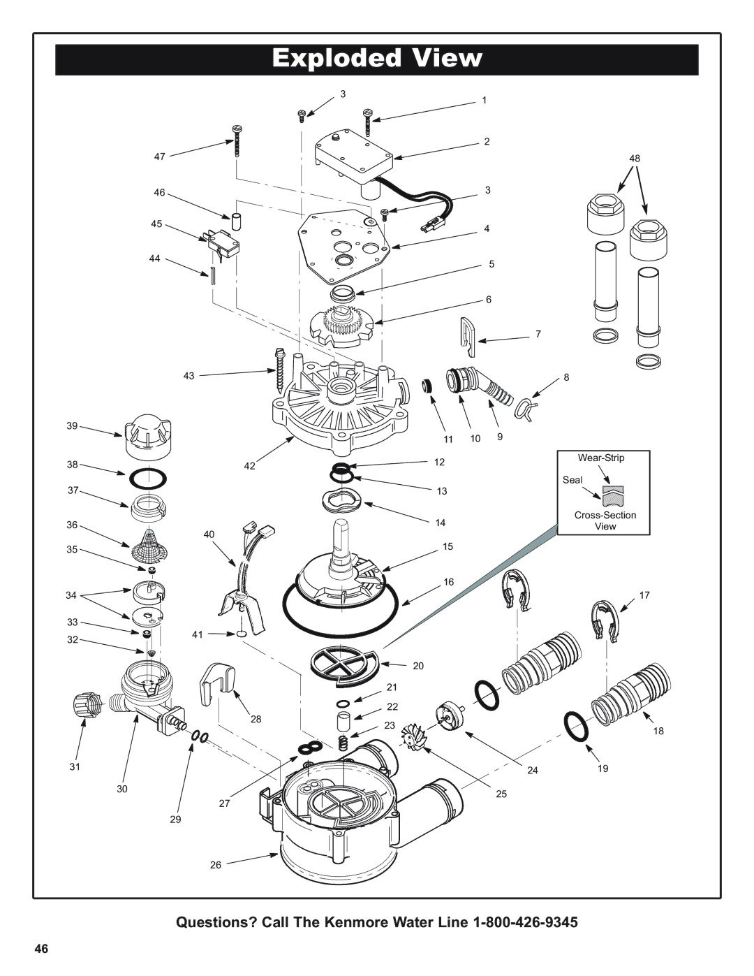 Kenmore 300 Series, 300 Series warranty Seal 